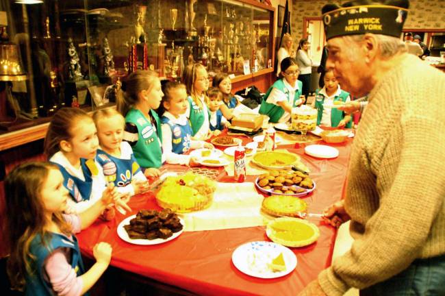 From young to old: Thanks Photo by Ed Bailey The young scouts served a variety of desserts, from Brownies (of course) and cookies to Trifle and pumpkin pie.