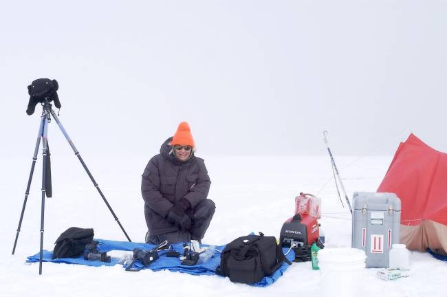 Joseph Meehan on expedition in the Arctic.