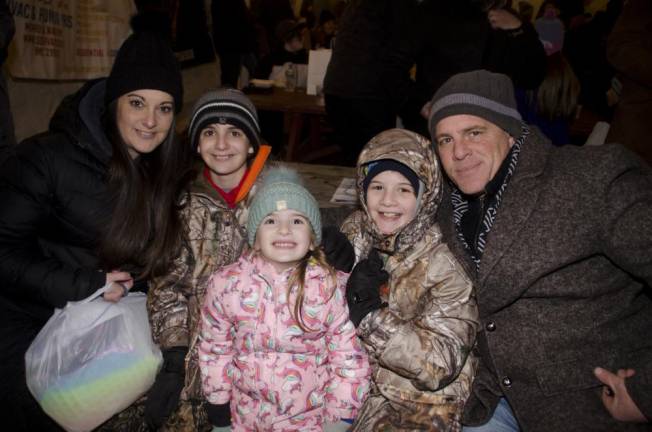 Family from Warwick watching the fireworks on Saturday night left to right: Mother Nicole Klett, Brandon 11, Summer 6, Tristan 10, and father Jason Klett.