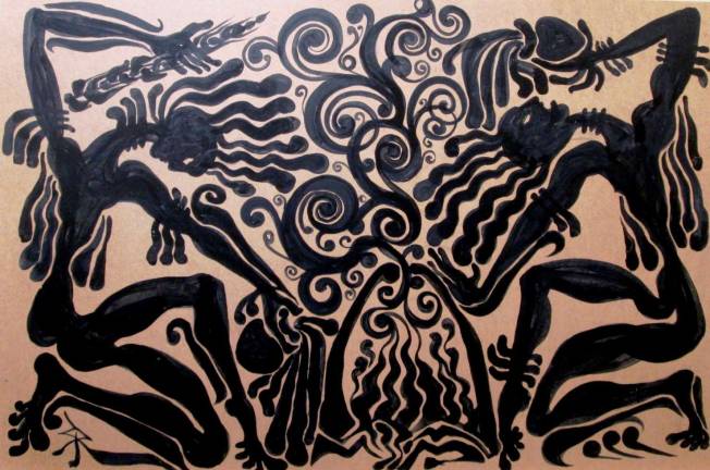 The arts are very much alive at Albert Wisner Public Library this month Drawing by Robert Wright.