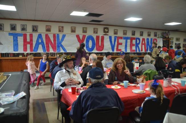 Veterans and community members enjoyed a barbecue at Excelsior Hose Co. after the parade and ceremony.