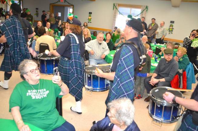 AOH Fife and Drum march in to perform.