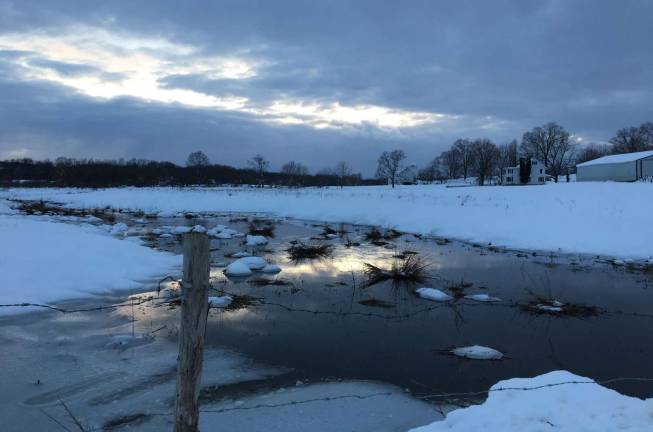 The color of snow Patricia McCoy shared this photo she took on Wisner Road on way her home from work last week after Winter Storm Quinn.