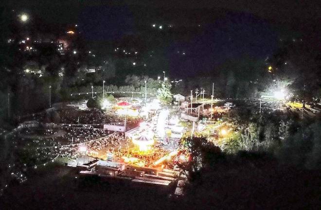 Mike Finelli shared this aerial photo of the Fireman's Carnival taken Saturday evening with a drone camera.