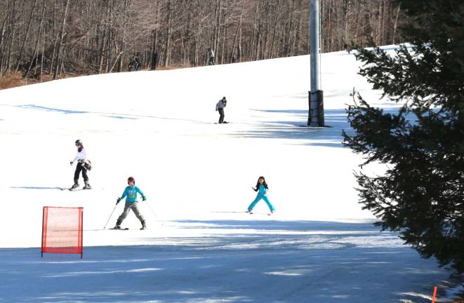 Spring skiing in February Spring skiing in February