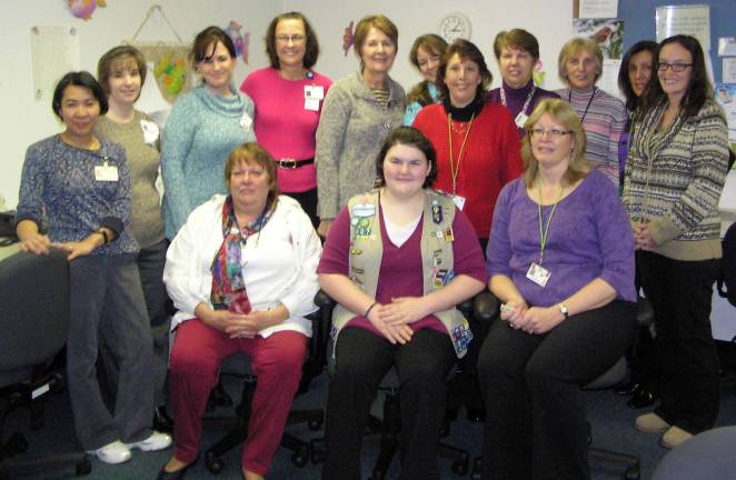 Everyone doing what they can As a part of the Bon Secours Charity Health System holiday giving in 2011, on Jan. 19 the Goshen Home Care staff, a part of Good Samaritan Home Care, donated $150 to Victoria Garloch for the Warwick Community Kitchen. The staff contacted Victoria after reading an article about the Warwick Community Kitchen in a local newspaper. Pictured are Victoria (center front) with the Goshen Home Care staff.
