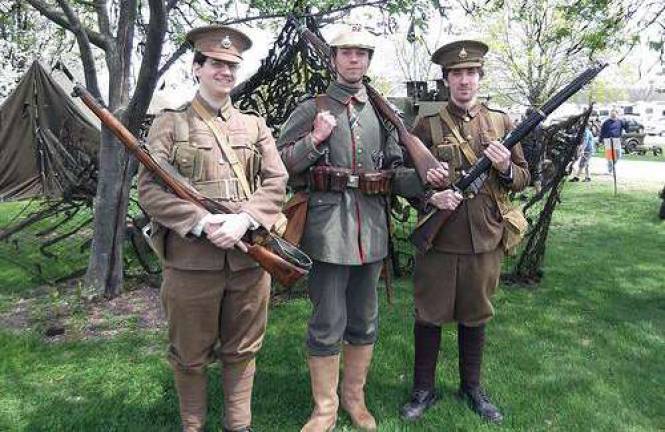 Museum Village hosts a First World War tribute World World One re-enactors John Van Vliet, John Kish and Tom C. Carton use authentic uniforms, weapons and equipment in their efforts to keep the efforts of so many soldiers historically significant.