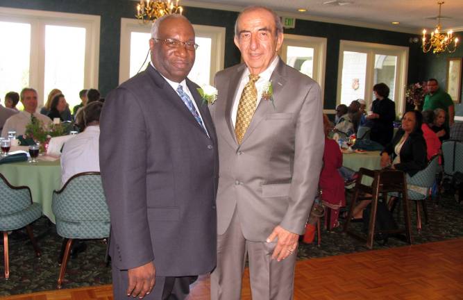 Forest Farms honors Warwick businessman Leo Kaytes and community volunteer John Robinson Photo by Roger Gavan Honorees John Robinson and Leo Kaytes at the annual Greenwood Forest Farms Association spring luncheon.