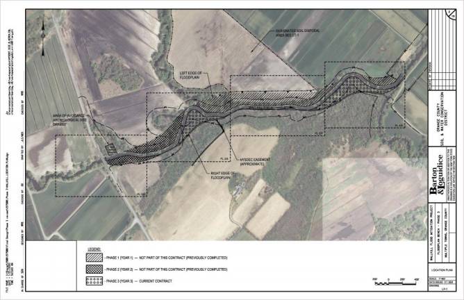 This graphic from Barton &amp; Loguidice shows the third phase of the Wallkill Floodplain Bench Project to prevent flooding of farmland in the Black Dirt areas of Warwick, Minisink and Wawayanda.