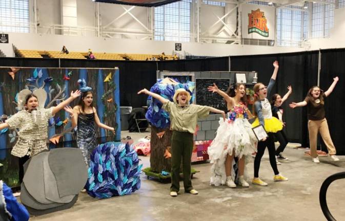 The Warwick Valley High School Odyssey of the Mind team performing at state finals. Photo provided.