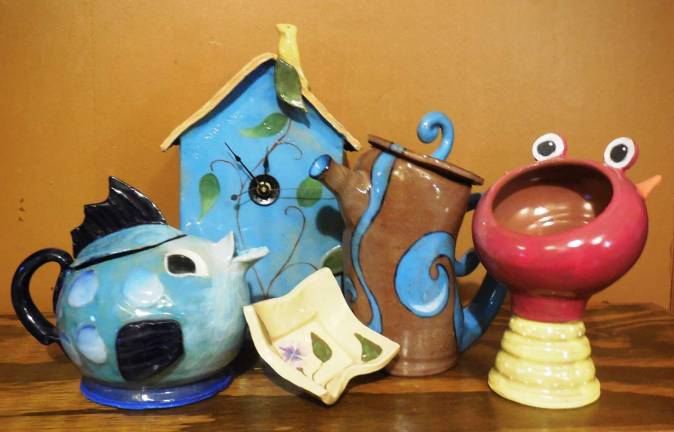 Albert Wisner Public Library to host three art exhibits in January The whimsy pottery of Neva Muehlbauer will be on display at Albert Wisner Public Library during January.