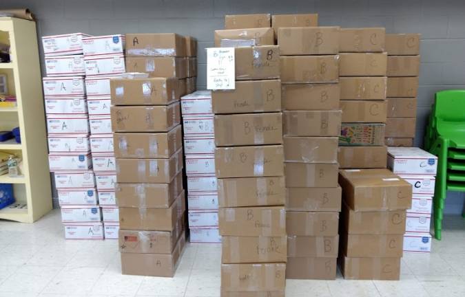 Provided photos A total of 310 care packages have been sent to military units in several different locations around the globe through the 2019 Boxes For Soldiers Care Package Drive.