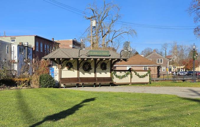 Railroad Green in the village of Warwick.