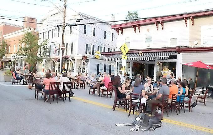 Outdoor dining. File photos by Roger Gavan.