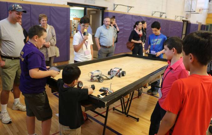 Warwick Valley School District hosts STEAM Fair Spectators enjoyed Lego Battlebots with the Warwick Valley Middle School Lego league team.