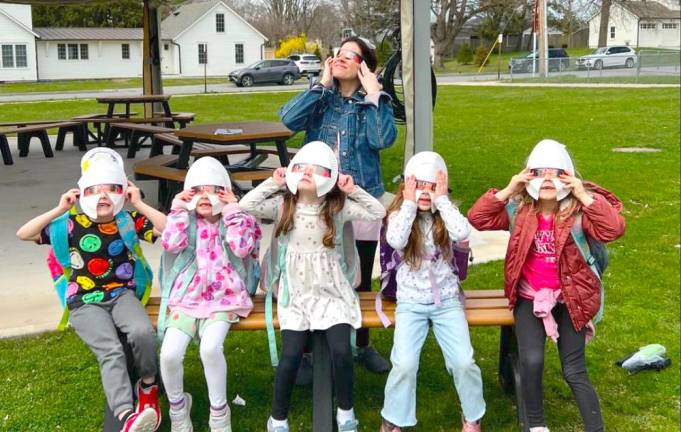 The students of Park Avenue Elementary School wore a bit extra protection, just in case.