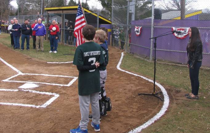 Warwick Little League celebrates opening day for 2014 baseball season After everyone had assembled, Mackenzie Martin, a junior at Warwick Valley High School and a member of the schoolþÄôs Meistersingers, gave a beautiful rendition of the National anthem, "The Star-Spangled Banner." She received a well deserved round of applause.