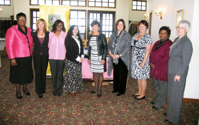 Nine local ‘Women of Distinction’ honored Photo by Roger Gavan On March 9, approximately 100 guests attended the Annual Womenís Season Luncheon held to honor nine local women of distinction for community service and accomplishments. Pictured here are the honorees, from left: Patricia Claibourne, Donna Applegate, Faith Wilkins, Sintora Vanderhorst-Fullard, Deborah Krol, Karen Thomas, Deborah Sweeton, Carla Harris and Patricia Green.