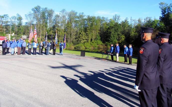 Warwick's eleventh 9-11 anniversary ceremony held in Veterans Memorial Park The clear blue skies were a reminder of the same type of day it was 11 years ago when terrorists used hijacked commercial airliners to attack the World Trade Center and Pentagon.