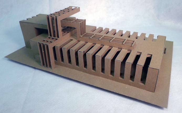 SUNY Orange hosts student art and architectural design exhibits þÄúAquatic CenterþÄù by architecture student Benjamin Wolf.