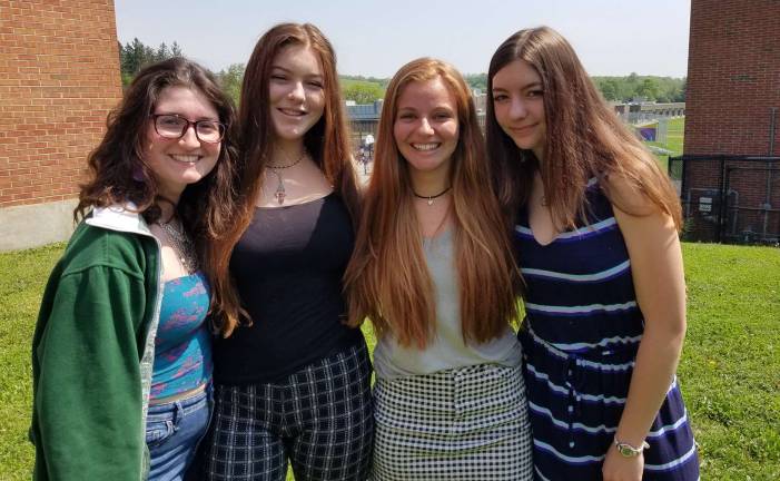 Warwick Crew has great showing at State Scholastic Championships Pictured from to left to right are Seana Morgan, Josie Romano, Caleigh Rubin and Kaylee Oelofse at the New York State Scholastic rowing championship last weekend in Saratoga.