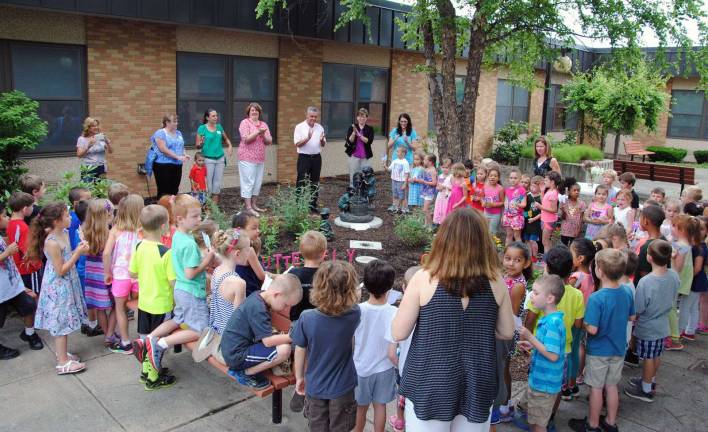 Sanfordville Elementary has a new butterfly garden SanfordvilleþÄôs kindergarten students see the completed butterfly garden.
