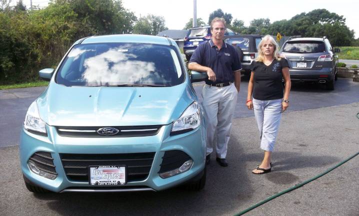 Leo Kaytes Ford hosts ‘Escape for Hunger Drive’ on Sept. 12 Leo Kaytes Ford will be participating in the ìEscape for Hunger Driveî on Wednesday, Sept. 12. For each person who comes to the dealership between 4 and 6 p.m. that day, the Ford Motor Company will donate 40 meals through the Feeding America program. Pictured here are Leo R. Kaytes, president, and Leslie B. Culkin, general sales manager, with an all new 2013 Escape.