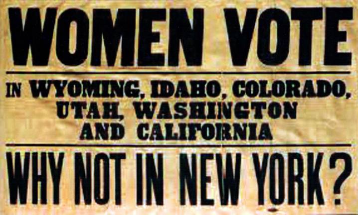 Warwick voted no on women's suffrage A campaign poster from 100 years ago when New York voted on a woman's right to vote.