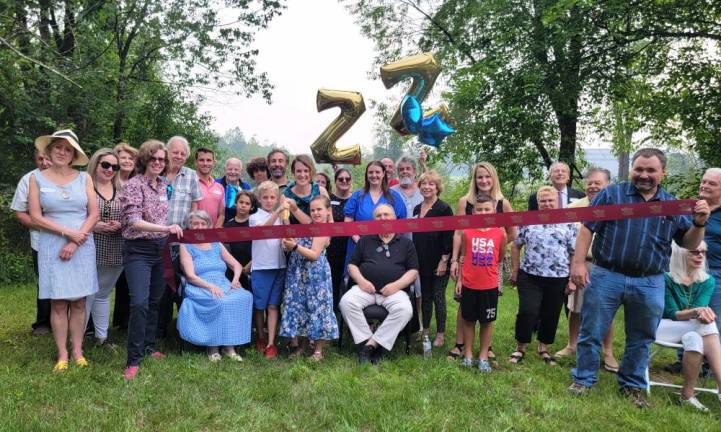 Ribbon cutting for The Law Offices of Valerie Zammitti on June 29, 2923.