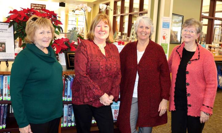 Albert Wisner Public Library Foundation launches 2017-18 appeal Photo by Roger GavanMembers of the Albert Wisner Library Foundation discuss the launching of the 2017-18 annual appeal during a Holiday Open House held on Thursday Dec. 14. From left, Margaret Bogdanski, Colleen Larsen, Library Director Rosemary Cooper and Library Assistant to the Director Kathleen Georgalas. Not present for the photo: Donna L. Applegate, Gerard Benedetto and Glenn P. Dickes.