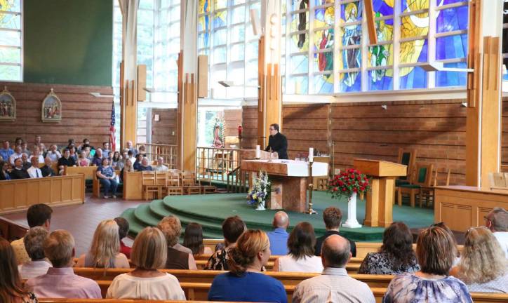Well-attended Baccalaureate service held at St. Stephen's Church Rev, Tim Anderson, pastor of St. Peter Lutheran Church, welcomed the graduates, all dressed in their gowns.“Tonight,” he said, “is about you and what God has in store for you.”