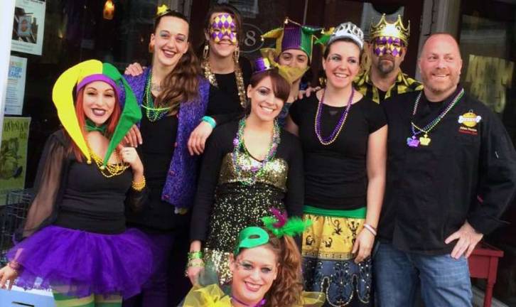 Second annual Warwick Mardi Gras for a cause raises close to $6,000 Photo by Roger Gavan Owner Adam Powers and the staff at Fetch served breakfast to a full house from midnight to 2 a.m.