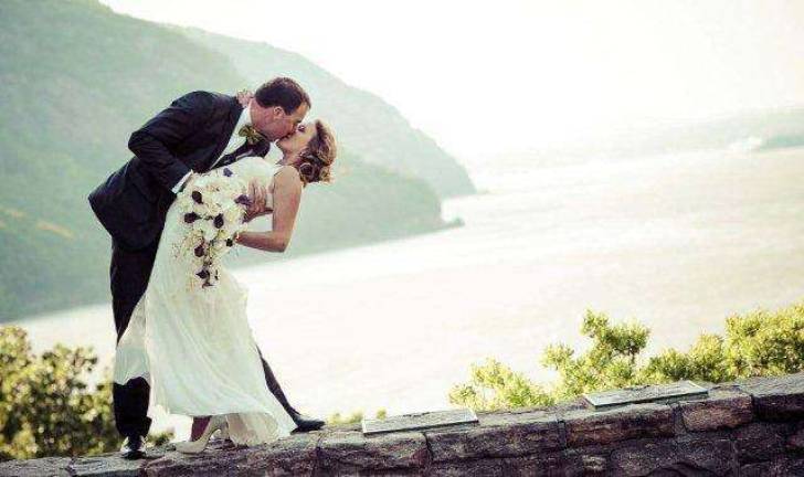 Love is in the air Margaret Christensen of Greenwood Lake, N.Y. "Swept off her feet in love."
