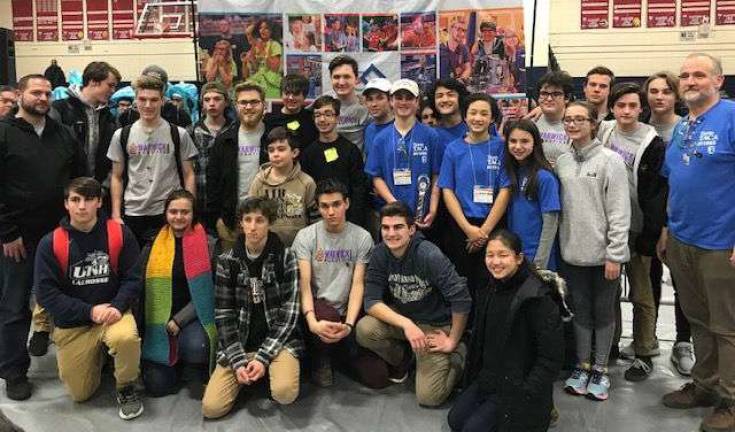 Warwick Community Robotics Team T.A.C.A. wins again Students from all three Warwick robotics teams as well as Coach John Harris from Matrix Rewired, Coach Mike DeSoto from Warwick Valley High School and Coach Paul Woods from Team T.A.C.A. gathered for a group photo following the award ceremony at the FIRST Tech Challenge Qualifying Tournament in Peekskill on Jan. 12.