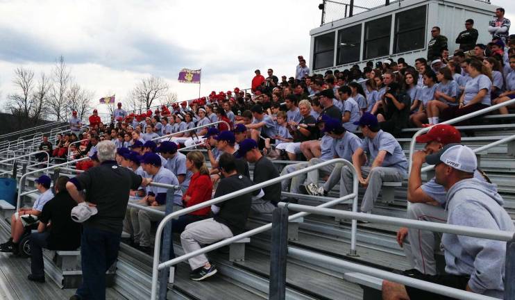 Wildcats compete for a cause More than $5,00 was raised by athletes from Warwick and North Rockland for the Wounded Warrior Project. Pictured here are some of the fans who attended the competitions at Warwick Valley High School.