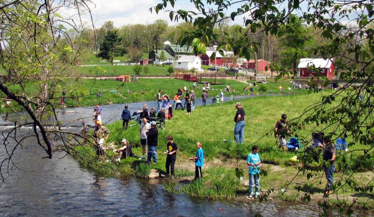 Kids Fishing Day scheduled Saturday, May 5 File photo by Roger Gavan Last year's "Kid's Fishing Day" at Wawayanda Creek, which flows through the Picturesque Baird Farm. This year's event takes place Saturday, May 5.