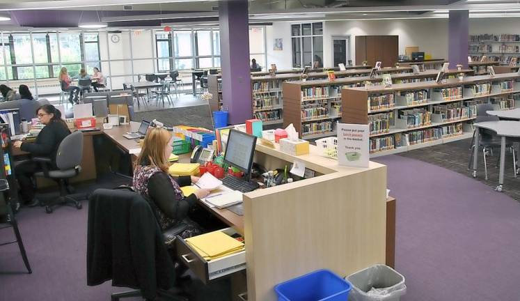 The new Warwick Valley Middle School media center.