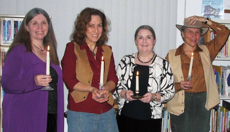 Library hosts Tellabration! Saturday Black Dirt Storytelling Guild members Eileen Stelljes, Deb Weber, Madelyn Folino and Anne Hanson at the end of last year's Tellabration! event at the Florida Public Library. The library's 13th annual Tellabration! is set for this coming Saturday, Nov. 17, at 2 p.m.