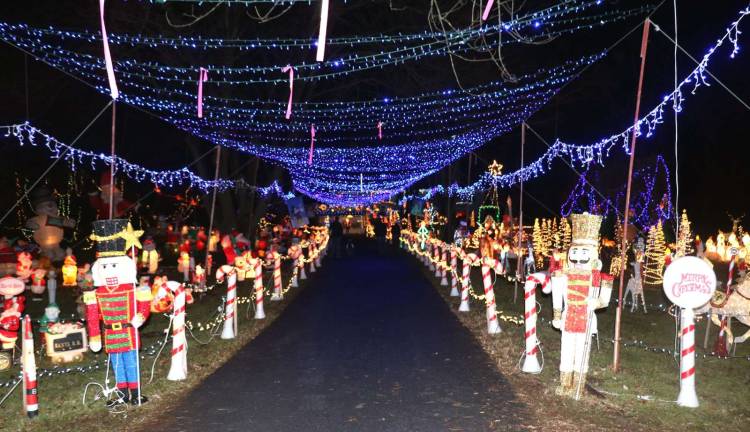 Tis the season of lights Visitors are invited to walk down the driveway.