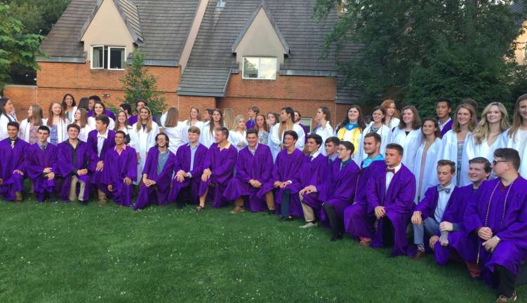 Baccalaureate service to take place St. Stephen's Church on June 21 Photo by Cindy Vander PlaatMembers of last year's Warwick Valley High School graduating class pose for photographs following the Baccalaureate Ceremony at the Church of St. Stephen, the First Martyr.