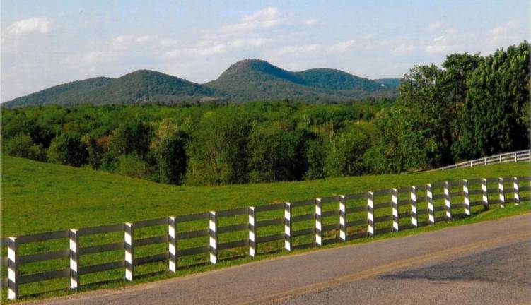 Al Buckbee farm looking north to the Sugar Loaf mountain complex. Photo by John L. Stage.