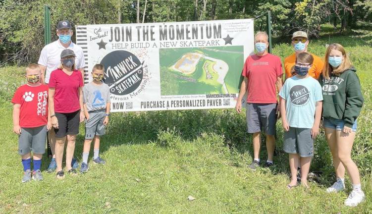 The state-of-the-art skatepark will sbe located in Veterans Memorial Park between the Little League fields and the library and access is the path that connects the two. Photo provided by Donna Kaminski.