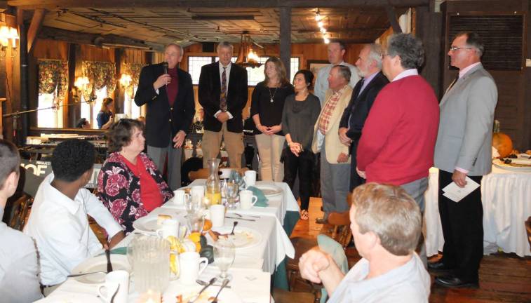 Pine Island Chamber honors John Redman as its Citizen of the Year Provided photosInstallation of Officers Caption: Judge Peter Barlet; Joseph Maggio, Treasurer; Jeanette Shanahan, Secretary; Janet Zimmerman, Vice President; Gregory DeBuck; John Ruszkiewicz; John Redman; Russell Kowal; and Leonard DeBuck, President.