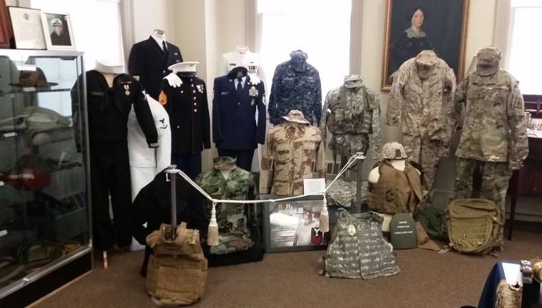On Saturday, June 17, and Sunday, June 19, the Historical Society will host a &quot;Salute to Veterans&quot; at the A.W. Buckbee Center. The exhibit features military memorabilia from the Revolutionary War to modern day. All exhibit items have been donated by local veterans and their families.