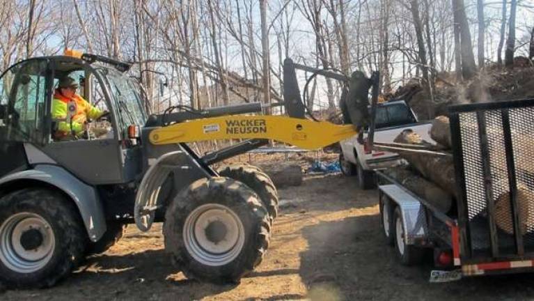 Village of Warwick DPW manpower and equipment were essential during the clean-up.