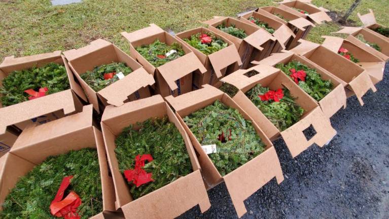 The wreaths.