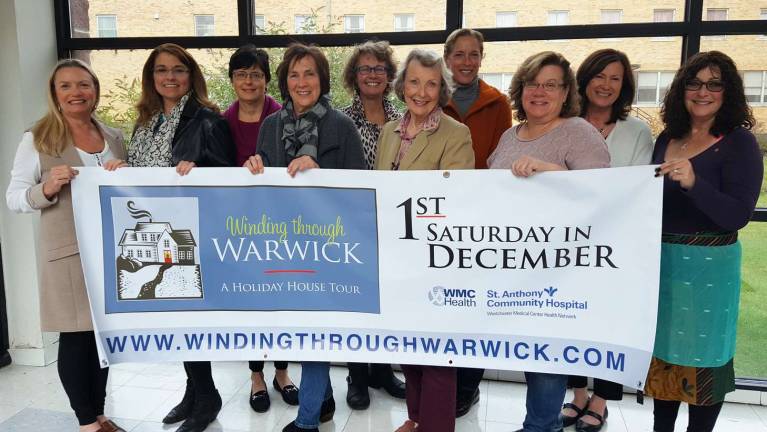 Planning for 2016 Winding through Warwick holiday tour underway Holding the 2016 Winding Through Warwick holiday house tour banner, from left to right, are committee members: Barbara Sullivan, co-chair; Tracey Kunar; Mary Juliano; Terry Quint; Amy Noteboom; Barbara Pierson; Jane Brief; Katie Bisaro; Caroline Hamling, co-chair; and Patricia Lurye Dempster.