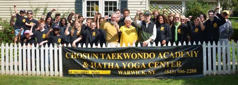 Books needed for the Chosun Taekwondo Academy's ninth annual book and bake sale Provided photo Pictured here are the Chosun Taekwondo Academy Leadership Team with Warwick Mayor Michael Newhard, Warwick Town Supervisor Michael Sweeton, and Lions Club Event Chairwoman Claire Gabelmann.