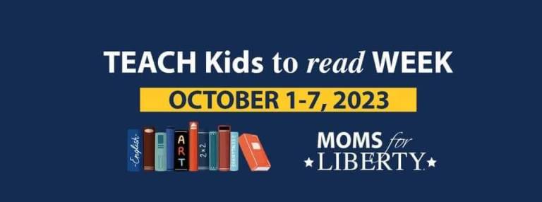 ‘Bigots’ vs. ‘groomers’ The Moms for Liberty banner that is the current cover photo of the Pike County, Pa., Moms for Liberty Facebook page. The national group is pushing to re-brand the first week of October from ‘Banned Books Week’ to ‘Teach Kids to Read Week.’