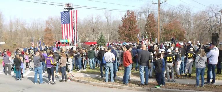 A huge crowd gathered at Veterans Memorial Park to honor veterans.